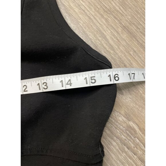 Diane Von Furstenburg Black Racerback Fitted Mini Dress Sz 10 - Picture 8 of 11